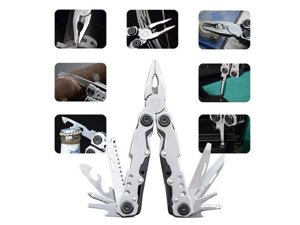 Multitool Pliers, Stainless Steel 12-in-1 Camping & Survival