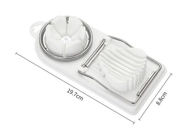 Stainless Steel Egg Slicer 2-in-1 Multi-Cut Tool