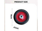 6" Flat Free Replacement Wheel - Solid Rubber Cart Tire