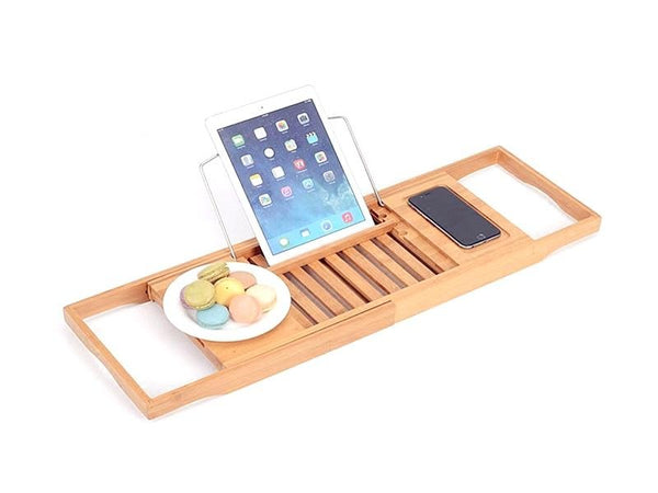 Retractable Wood Bathtub Caddy
