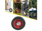 6" Flat Free Replacement Wheel - Solid Rubber Cart Tire