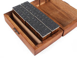 70pc Wooden Alphabet & Number Stamp Set