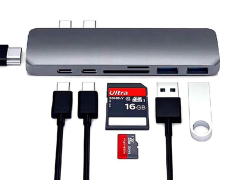 Type C HUB to 4K HDMI 7 in 1 Multiport Adapter for MacBook Pro