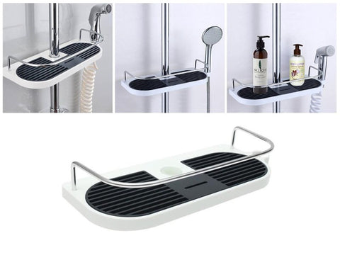 Bathroom Shower Rod Tray Storage Caddy