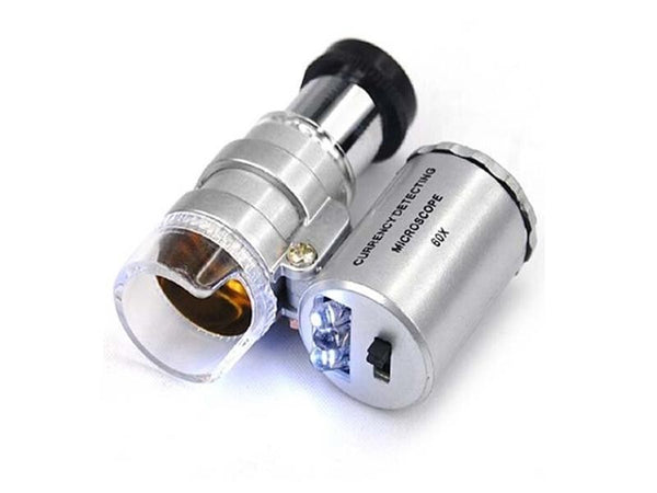 Mini 60x Jewellery Loupe Lighted Magnifier Microscope