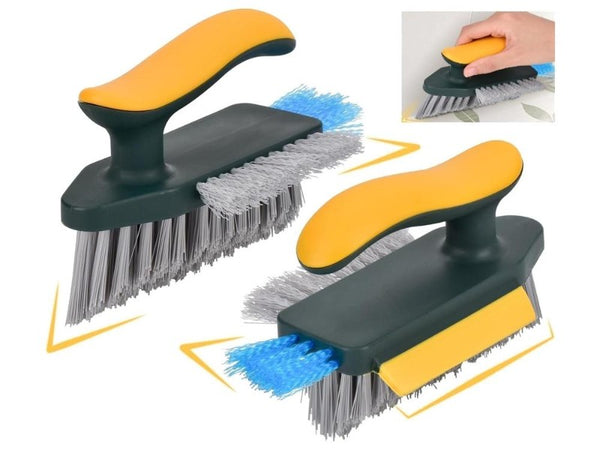 V-Shape Grout & Corner Cleaning Brush - 2-in-1 Scraper Tool