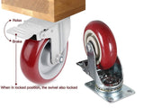 Caster Wheels, Swivel Caster Wheels 100mm 4pcs