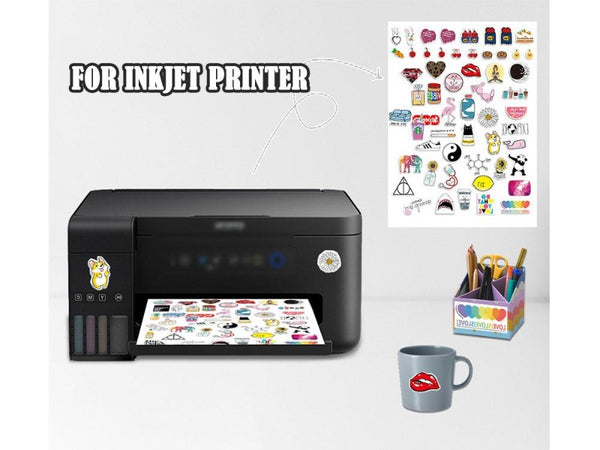 A4 Sticker Paper Custom Vinyl Stickers Printing Paper Glossy x50