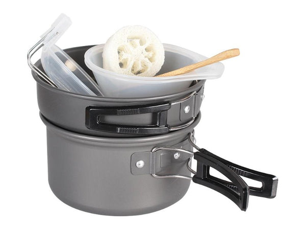 7PCS Outdoor Camping Cooking Pot Set with Carry Bag
