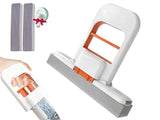 Mini Portable Desktop Mop Self-Squeeze Short Mop with 3 Sponges