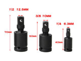 3pc 360 Degree Rotating Universal Joint Socket Adapter Set