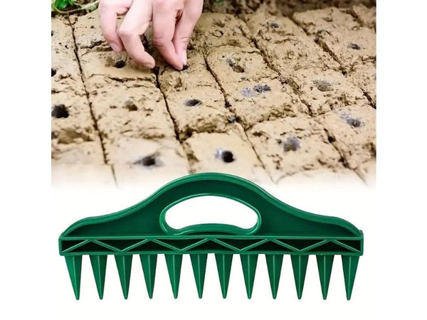 Handheld Row Seeder Garden Seed Spacing Tool Hole Puncher