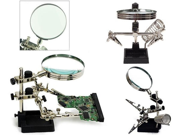 Workstation Magnifier Glass with Alligator Clamps