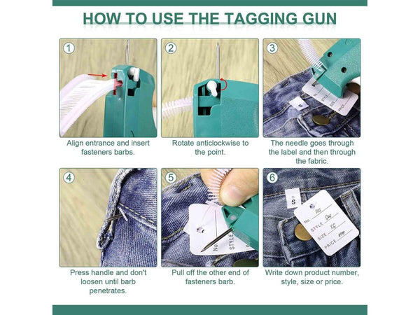 Tagging Gun + 6 Needles + 5000 Barbs
