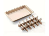 Non-Stick 18-Cavity Brownie Pan with Removable Divider