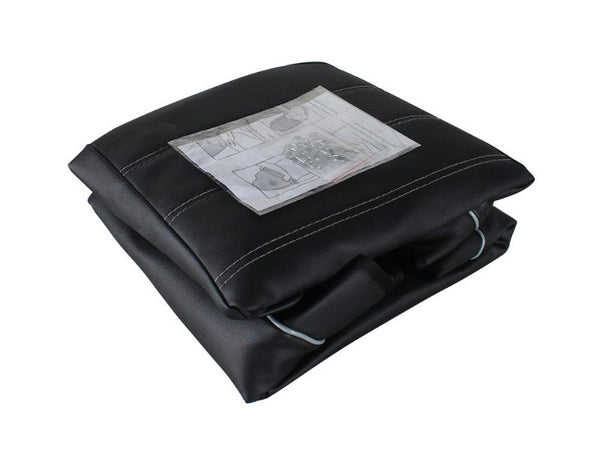 PU Leather Universal Car Seat Covers - 2pc Front Seat Pair Black