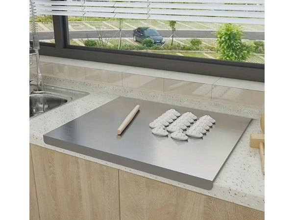 Stainless Steel Cutting Board with Lip Counter Edge Protector