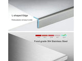 Stainless Steel Cutting Board with Lip Counter Edge Protector
