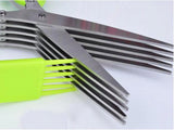 Herb Scissors Stainless Steel 5-Blade Multi-Cutter