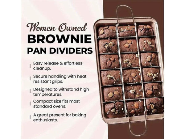 Non-Stick 18-Cavity Brownie Pan with Removable Divider