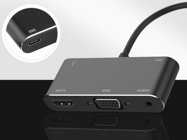 5 in 1 USB 3.0 Type C to HDMI VGA Hub Adapter