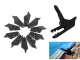 10pcs Black Plastic Versatile Tent Clips