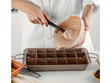 Non-Stick 18-Cavity Brownie Pan with Removable Divider