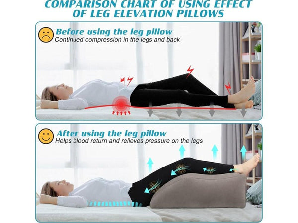 Inflatable Leg Foot Rest Pillow Cushion for Travel & Home