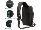 Anti-Theft Oxford Crossbody Bag with USB & Password Lock
