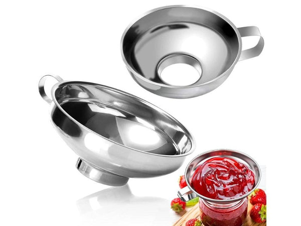 Stainless Steel Wide Mouth Canning Funnel - Preserving Jar Latch