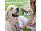 Double Sided Pet Deshedding Brush Stainless Steel Dematting Tool