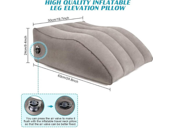 Inflatable Leg Foot Rest Pillow Cushion for Travel & Home