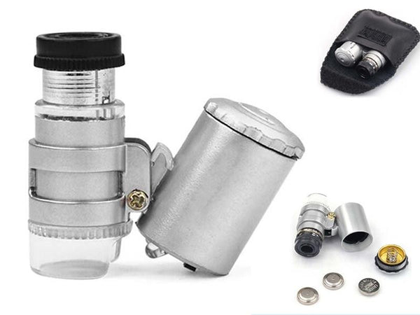 Mini 60x Jewellery Loupe Lighted Magnifier Microscope
