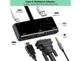 5 in 1 USB 3.0 Type C to HDMI VGA Hub Adapter