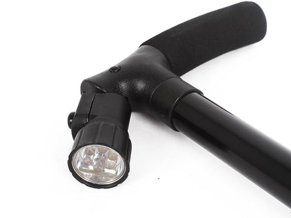 Folding Walking Stick Triple Head with LED