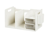 White Desktop Organiser with Drawers & Pen Holder for Office