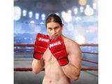 Professional PU Half-Finger Boxing & MMA Training Gloves (Red