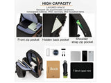 Anti-Theft Oxford Crossbody Bag with USB & Password Lock