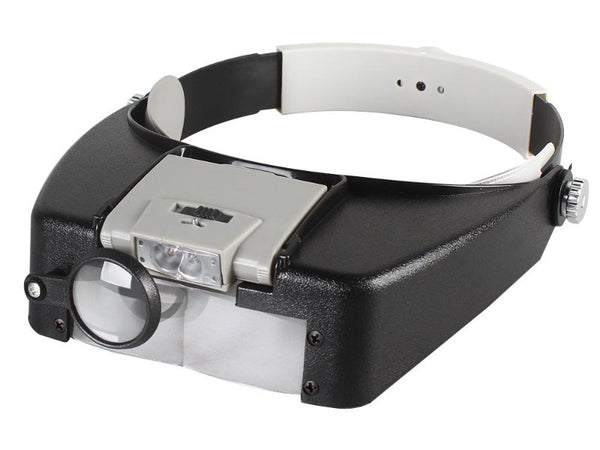 Headband Magnifier with 2 LED Lights
