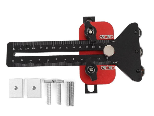 Thin Rip Table Saw Jig Aluminum Guide with 3 Pulleys