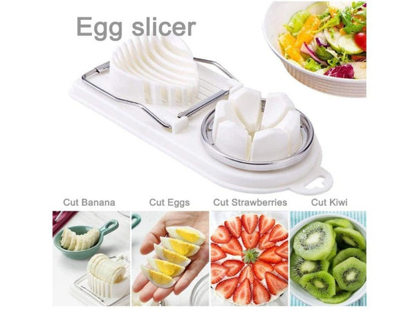 Stainless Steel Egg Slicer 2-in-1 Multi-Cut Tool