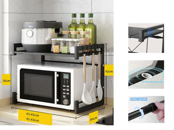 Microwave Oven Rack Kitchen Storage Shelf