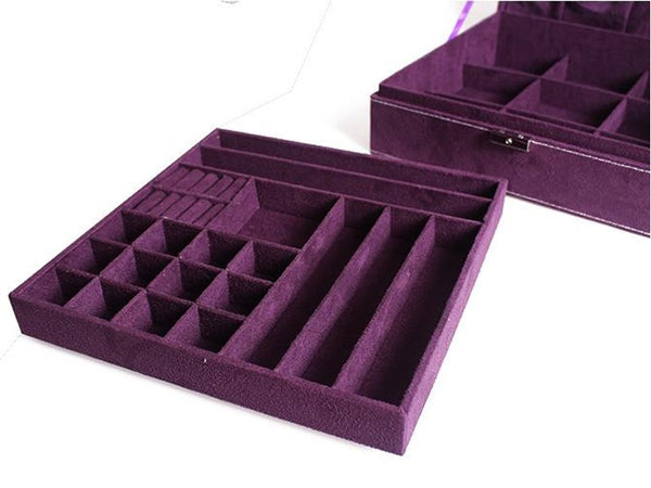 Jewellery Box / Jewelery Case 2-Tier Purple