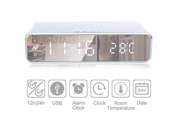 Electric LED Alarm Clock with Wireless Phone Charger