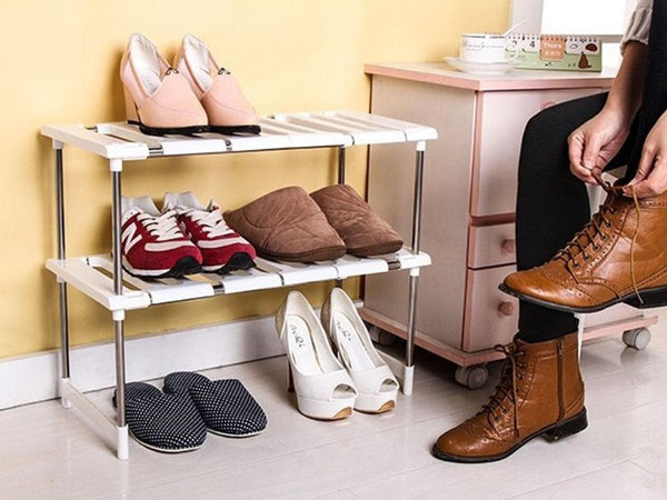 2 Tiers Under Sink Expandable Shelf Organizer Shelves
