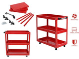 Heavy-Duty 3-Tier Rolling Tool Trolley Cart 100kg