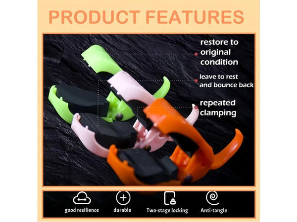 4x Multifunctional Fishing Rod Holder Clips Pole Organizers