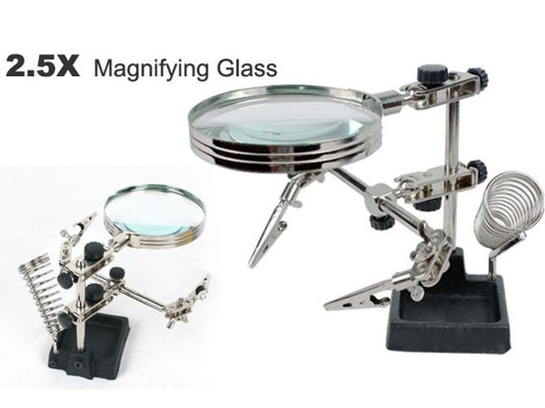 Workstation Magnifier Glass with Alligator Clamps