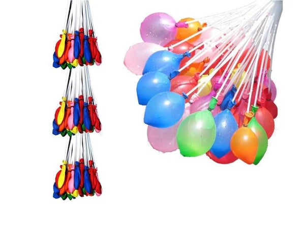 111 x Water Balloons & Hose Attachment Colourful
