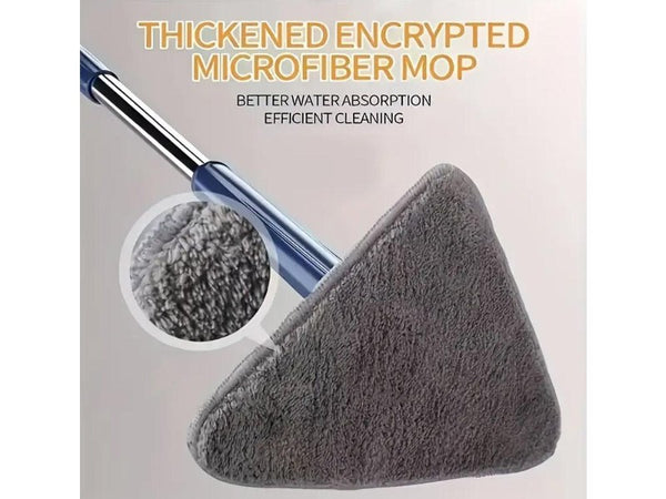 Telescopic Triangle Mop w/ 5 Pads & Auto-Squeeze